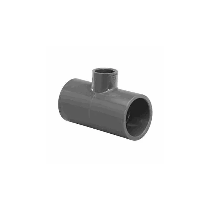 .75" X .75" X .5" SKT REDUCING TEE SCHEDULE 80 GRAY